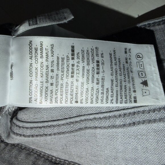 Levi’s 721 High Rise Skinny Jeans Size 30 Gray Stretch Slim Fit Denim Pants - Picture 6 of 7